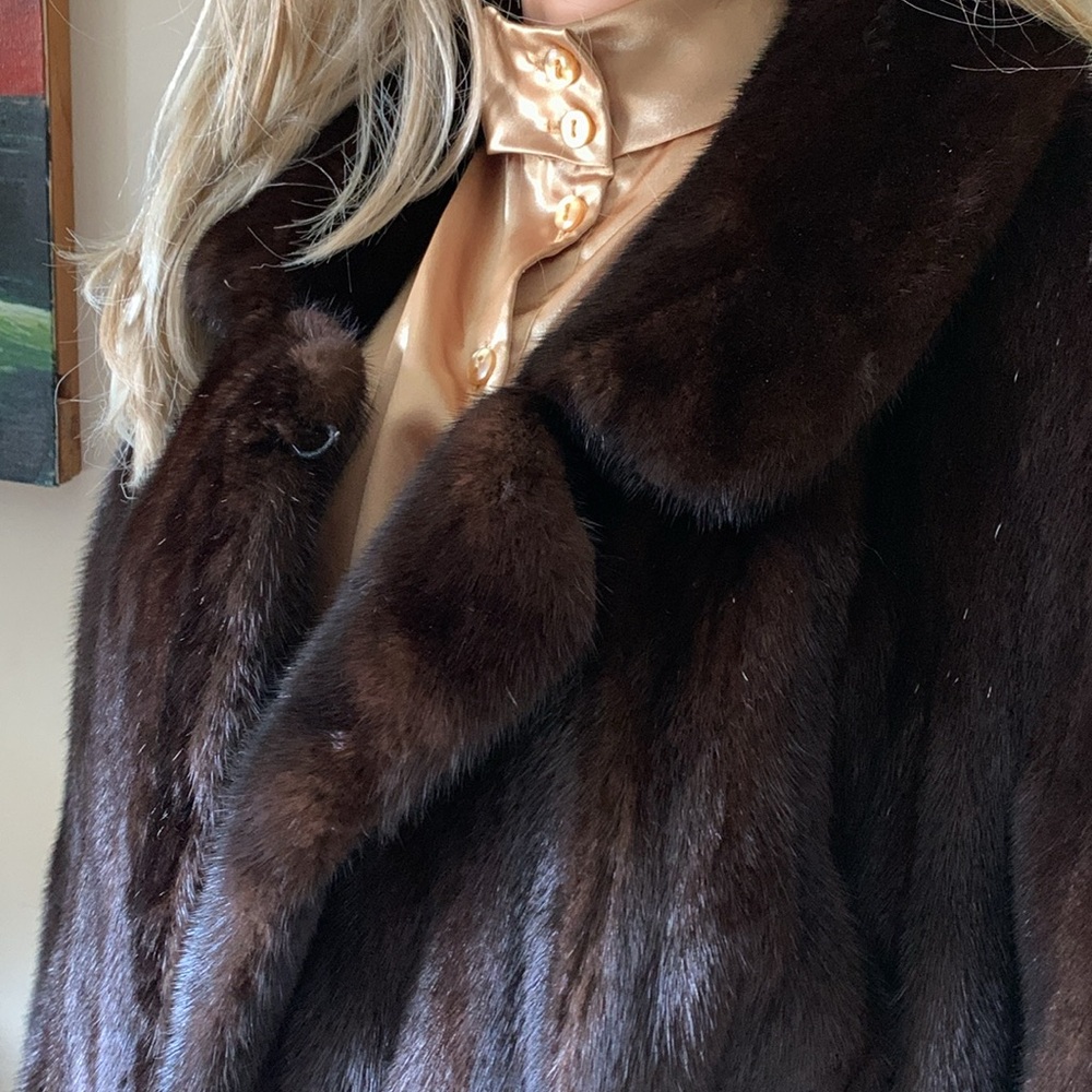 Mink Vintage Mary McFadden Full Length Mink Coat The Fur Vault New York City - Picture 4 of 17